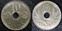 Finland 10 Pennia 1944 FINLAND Iron 1944  WWII Issue BU Coin KM#34.1 (23... 14.95 US$  +  5.00 US$ shipping