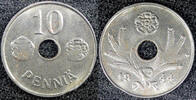 Finland 10 Pennia 1944 FINLAND Iron 1944  WWII Issue BU Coin KM#34.1 (23... 14.95 US$  +  5.00 US$ shipping