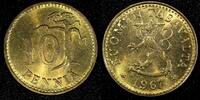 Finland 10 Penniä 1967 Finland Aluminum-Bronze 1967 10 Penniä KEY DATE U... 10.00 US$  +  5.00 US$ shipping