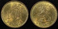 Finland 10 Penniä 1967 Finland Aluminum-Bronze 1967 10 Penniä KEY DATE U... 10.00 US$  +  5.00 US$ shipping