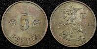 Finland 5 Penniä FINLAND Copper 1930 5 Penniä CHOICE UNC Toned KM# 22 (24 010) -