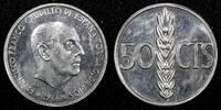 Spain 50 Centimos Spain Francisco Franco Aluminum 1966 (73) KM# 795 (24 093) -