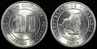 Nicaragua 10 Centavos Nicaragua Aluminum 1974 FAO GEM BU KM# 29 (24 262) -
