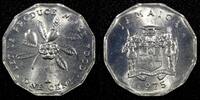 United Kingdom 1 Cent Jamaica Elizabeth II Aluminum 1975 Royal Mint FAO GEM BU KM# 64 (24 265) -