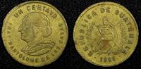 Guatemala 1 Centavo Guatemala Bartolome de las Casas Brass 1988 KM# 275.3 (24 466) -
