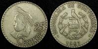 Guatemala 25 Centavos 1967 GUATEMALA Copper-Nickel 1967  Small Date Ligh... 5.00 US$  +  5.00 US$ shipping