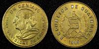 Guatemala 1 Centavo 1990 Guatemala Bartolome de las Casas Brass 1988  KM... 5.00 US$  +  5.00 US$ shipping