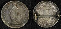Switzerland 1 Franc 1898 Switzerland Silver 1898  Helvetia standing PIN ... 40.00 US$  +  5.00 US$ shipping
