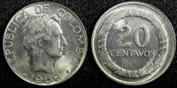 20 Centavos Colombia General Santander 1969 UNC KM# 227 (23 581) -