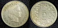  5 Rappen 1929 SWITZERLAND Copper-Nickel 1929  UNC Toned KM# 26 (23 372)... 67.49 元  ＋  134.98 元 运费