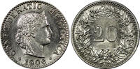 20 Rappen 1906 Switzerland 1906 B  UNC Mint Luster KM# 29 (21 396) unz 236.21 元  ＋  134.98 元 运费