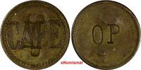  Token Costa Rica Brass Coffee  CAFE C/S ''OP'' 19 mm. XF (20 151)  15.00 US$  +  5.00 US$ shipping