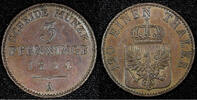  3 Pfennig 1854 German States PRUSSIA Friedrich Wilhelm IV 1854 A  aUNC ... 20.00 US$  +  5.00 US$ shipping