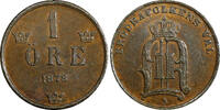  1 &Ouml;re 1878 Sweden Oscar II Bronze 1878  Large letters aUNC KM# 745 (21 ... 45.00 US$  +  5.00 US$ shipping