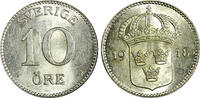  10 &Ouml;re 1918 SWEDEN Gustaf V Silver 1918 W  Light Toned UNC KM# 780 (22 ... 25.00 US$  +  5.00 US$ shipping