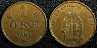  Ore 1894 SWEDEN Oscar II 1894 1 Ore Mintage-590,000 Large Letters RARE ... 35.00 US$  +  5.00 US$ shipping