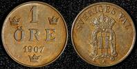  1 &Ouml;re 1907 Sweden Oscar II Bronze 1907  2 Years Type aUNC- UNC KM# 768 ... 16.00 US$  +  5.00 US$ shipping