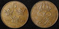  5 &Ouml;re 1915 Sweden Gustaf V Bronze 1915  Choice XF KM# 779.2 (20 618) Un... 10.00 US$  +  5.00 US$ shipping
