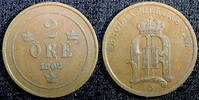  Bronze 1902 SWEDEN Oscar II  1902 2 Ore Large Letters XF KM# 746 (23 11... 10.00 US$  +  5.00 US$ shipping