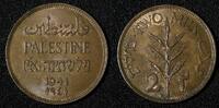  2 Mils 1941 Palestine British Administration Bronze 1941  KM# 2 (30 068)  10.00 US$  +  5.00 US$ shipping