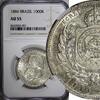  1000 Reis 1884 BRAZIL Pedro II Silver 1884  Better Date Mint-22,000 NGC... 160.00 US$ free shipping