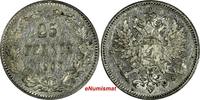 Finland 25 Penniä Finland Nicholas II Silver 1909 L 25 Penniä KM# 6.2 (17 282) -