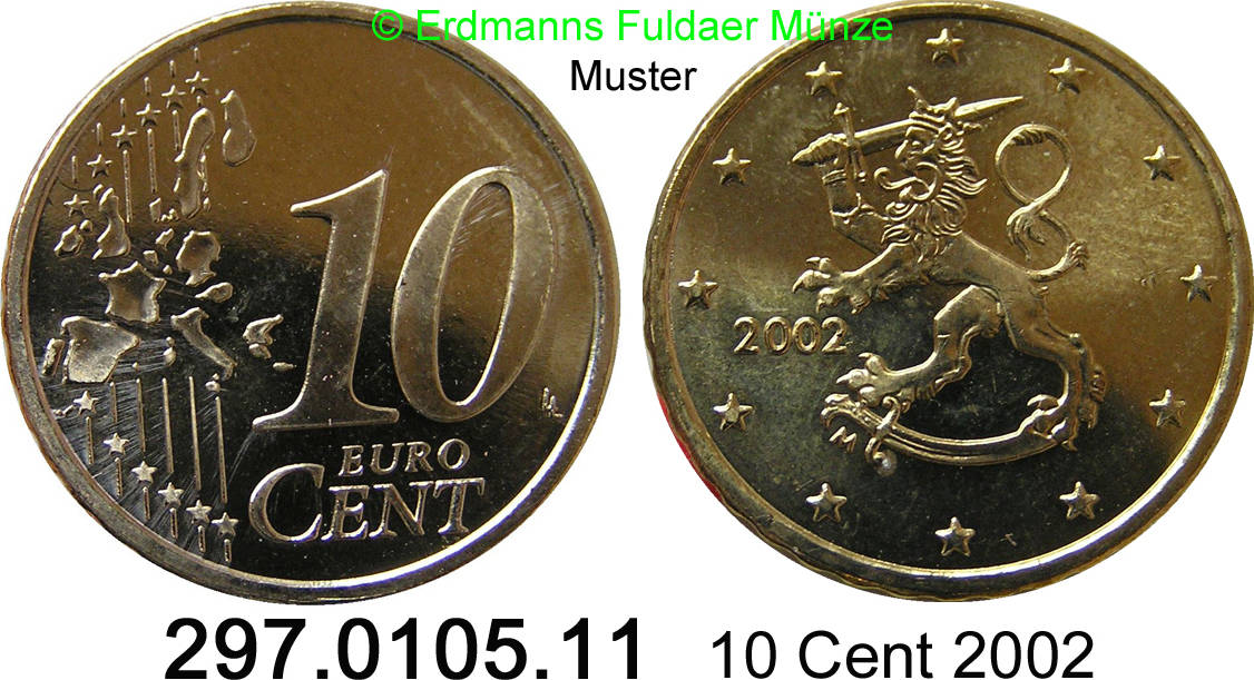 Finnland 10 Cent 2002 *108 KM101 . 297.0105.11 unc