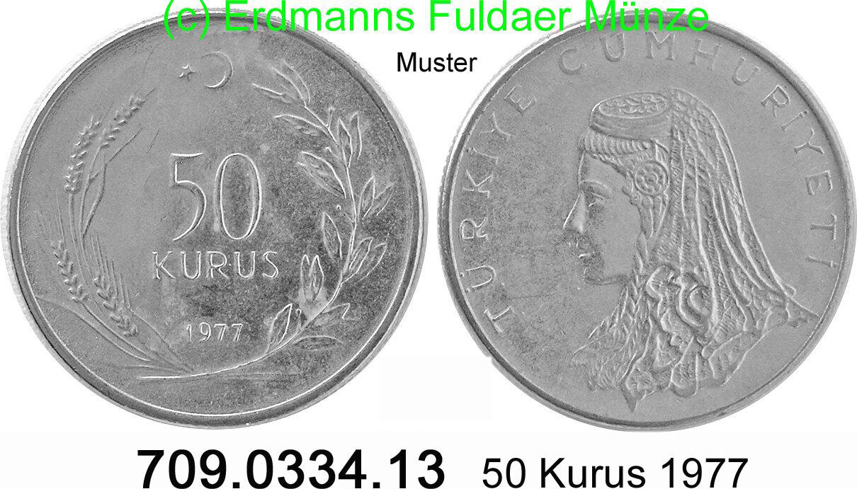 Türkei 50 Kurus 1977 *408 KM899. 709.0334.13 VF | MA-Shops