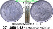 Egypt Ägypten 10 Milliemes *136.1 KMA426 Variante 1-4-9 . 271.0581.13 -