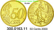 Frankreich 50 Cents Kursmünze . 300.0163.11 -