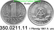 DDR Deutschland 1 Pfennig J. 1508 . 350.0211.11 -