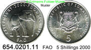 Somalia 5 Shillings *62 KM45 FAO Elefant . 654.0201.11 -