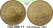 Tunesien 100 Millimes *207 KM309 . 702.0098.11 -