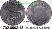 Tunesien 1/2 Dinar *242 KM303 FAO . 702.0902.12 -