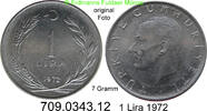 Türkei 1 Lira *409b KM889a.2 -- 7 Gramm . 709.0343.12 -
