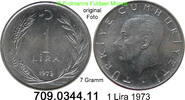 Türkei 1 Lira *409b KM889a.2 -- 7 Gramm . 709.0344.11 -