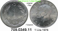 Türkei 1 Lira *409b KM889a.2 -- 7 Gramm . 709.0349.11 -