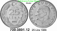 Türkei 25 Lira *485 KM975 . 709.0891.12 -