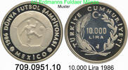 Türkei 10000 Lira *502 KM986 FWM´86 Mexico . 709.0951.10 -