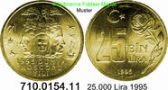 Türkei 25 Bin Lira 25000 Lira *568 KM1043 Jahr der Toleranz . 710.0154.11 -