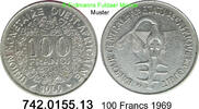Westafrikanische Staaten WAS 100 Francs *15 KM4 . 742.0155.13 -