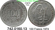 Westafrikanische Staaten WAS 100 Francs *15 KM4 . 742.0160.13 -