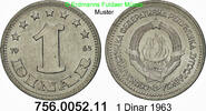Jugoslawien Yugoslavia 1 Dinar *31 KM36 . 756.0052.11 -