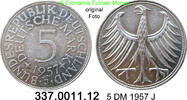 5 DM 1957J BRD J.387 . 337.0011.12 vz