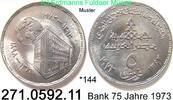 Ägypten Egypt 5 Piaster *144 KM437 Bank 75 Jahre . 271.0592.11 -
