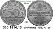 Deutschland Weimarer Republik 50 Pfennig . . J.301 . . 330.1914.13 -