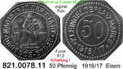 Deutschland Deutsch Eylau Notgeld 50 Pfennig Funck 91.2 . 821.0078.11 -