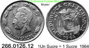 Ecuador 1 Sucre *72b KM78b Schiff im Wappen . 266.0126.12 -