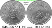 Saudi Arabien 25 Halala *37 KM55 . 634.0207.11 -