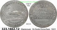 Altdeutschland Hannover 16 Gute Groschen AKS 34 . 323.1862.12 -